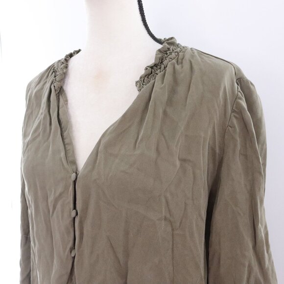 WHBM | Olive Green Long Sleeve Top XL - Picture 3 of 6